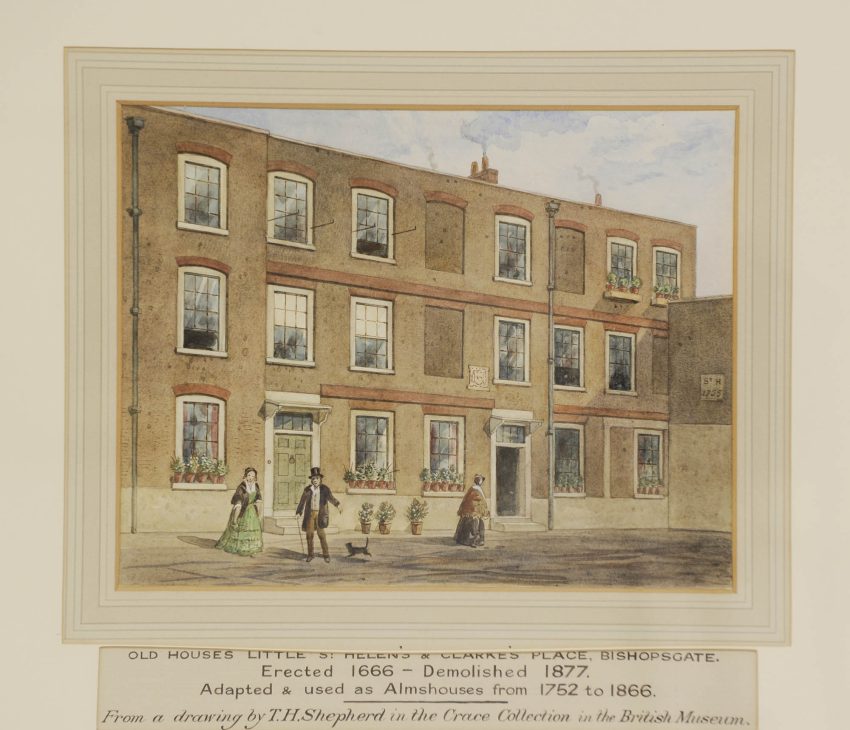 drawing of brick houses