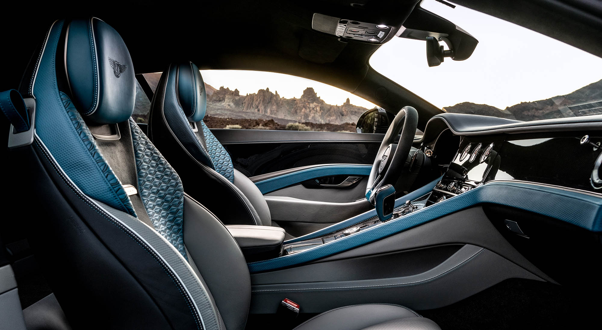 blue leather interior