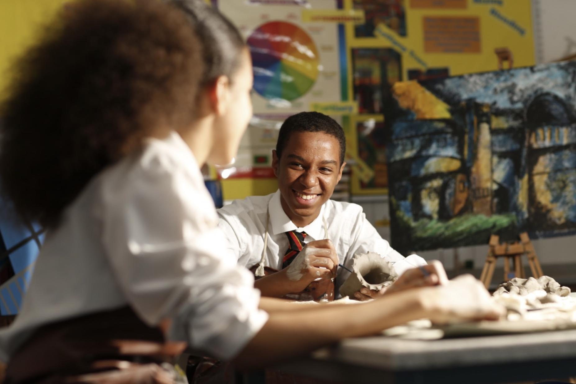 schoolchildren in a classroom