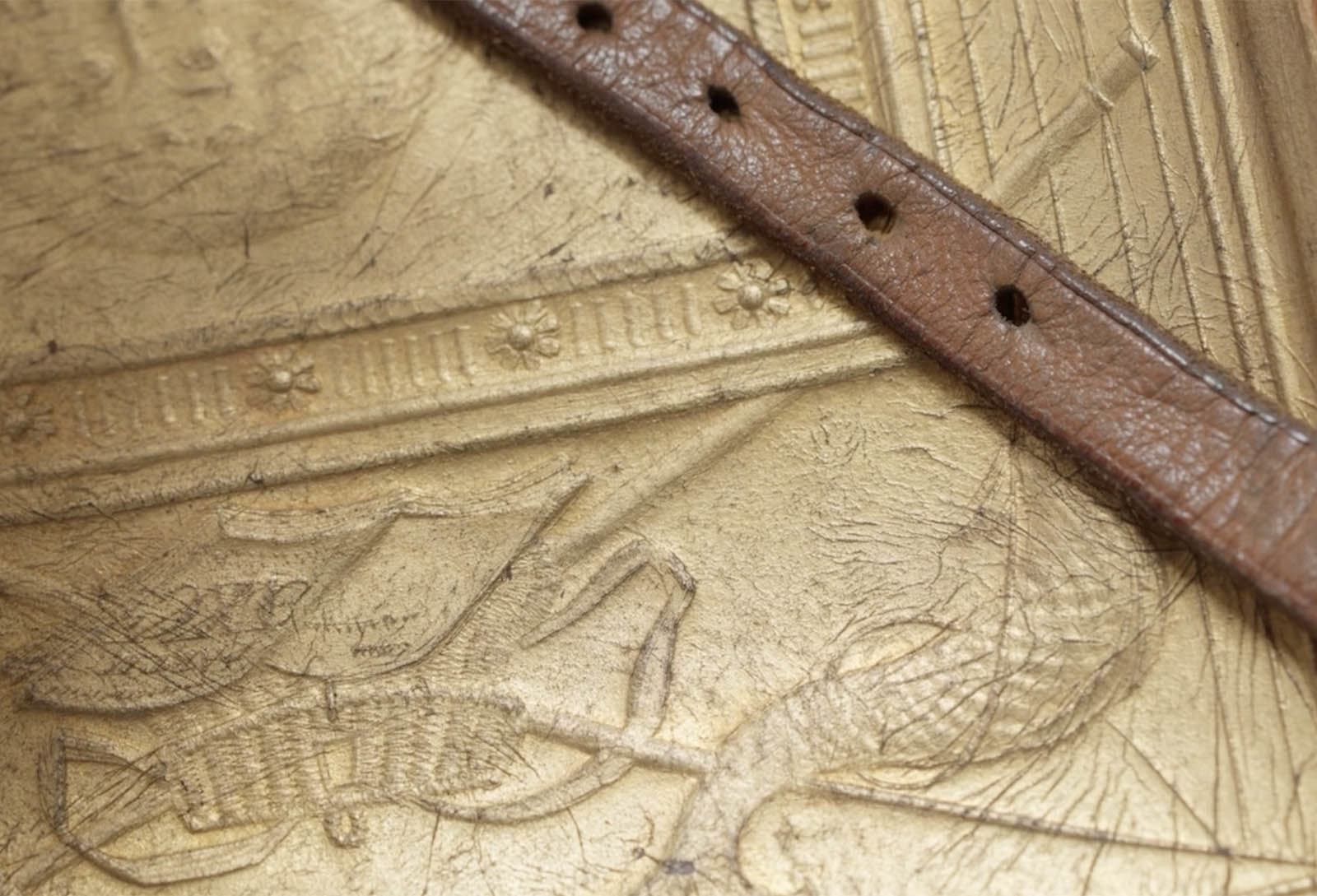 old leather bound book