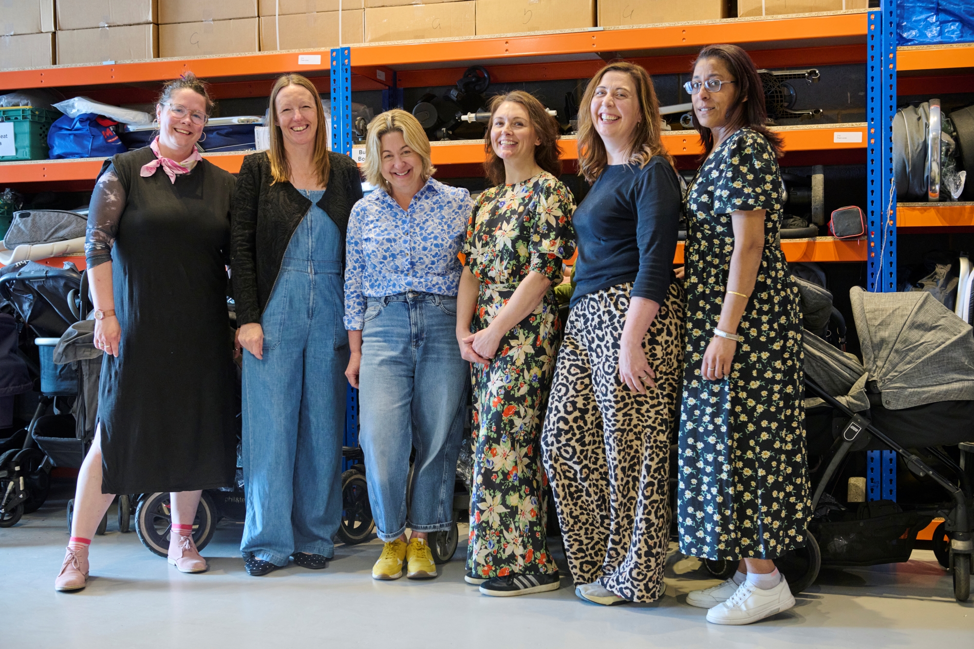 line of people looking at to camera