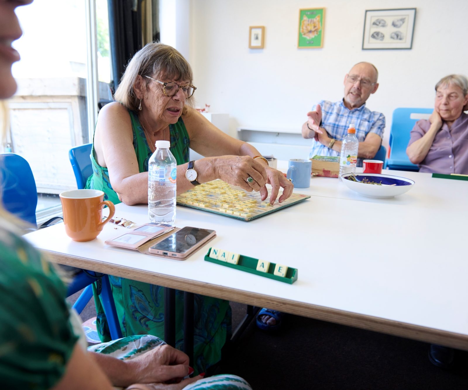 people play scrabble in The Mill