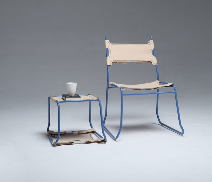 leather chair and foot rest