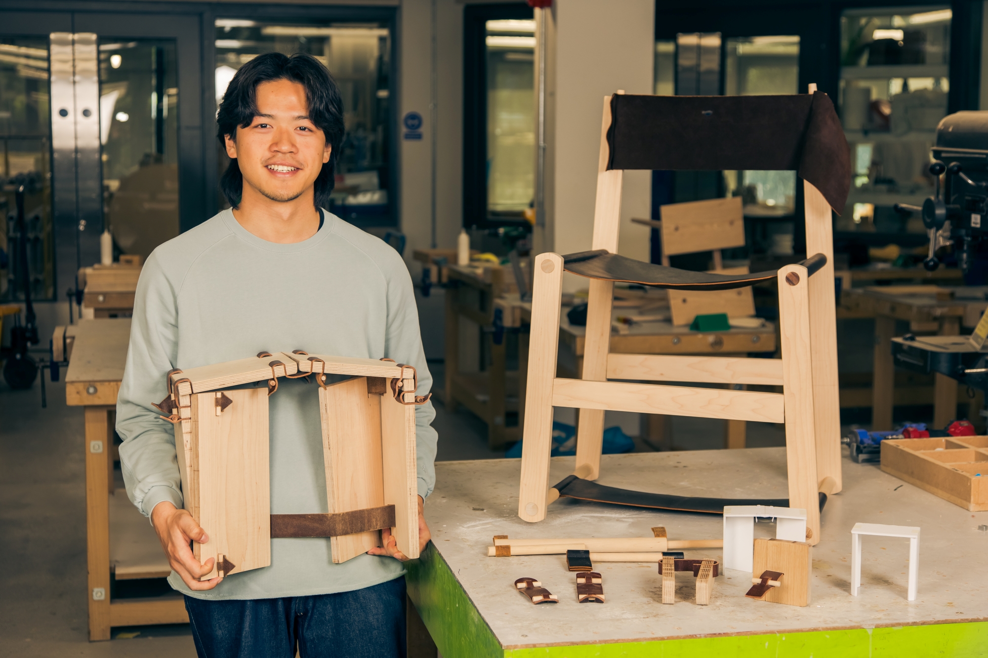 Student presenting work